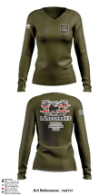 22ND RRB 50594442 Women's Long Sleeve V-neck Shirt - 52