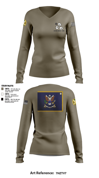 Women's Long Sleeve Vneck Shirt, , Army, Teamtime, Team time, sublimation, custom sports apparel, team uniforms, spirit wear, spiritwear, sports uniforms, custom shirts, team store, custom team store, fundraiser sports, apparel fundraiser