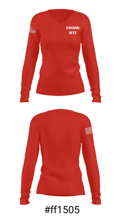 200th RTI 72517798 Women's Long Sleeve V-neck Shirt - 37