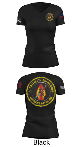 Women's Short Sleeve Vneck Shirt, , Marines, Teamtime, Team time, sublimation, custom sports apparel, team uniforms, spirit wear, spiritwear, sports uniforms, custom shirts, team store, custom team store, fundraiser sports, apparel fundraiser