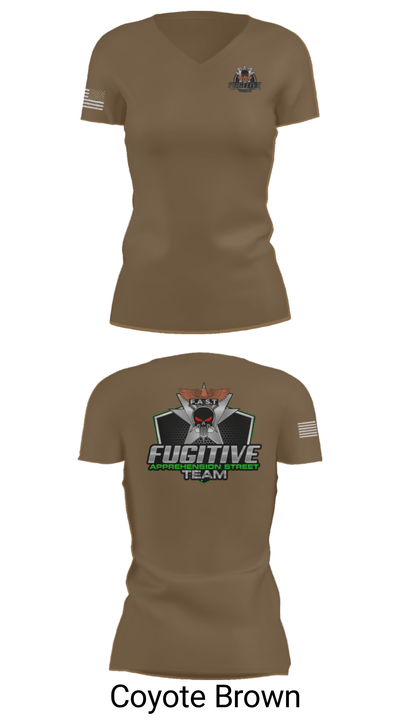Fugitive apprehension street team 48139559 Women's Short Sleeve V-neck Shirt - 12