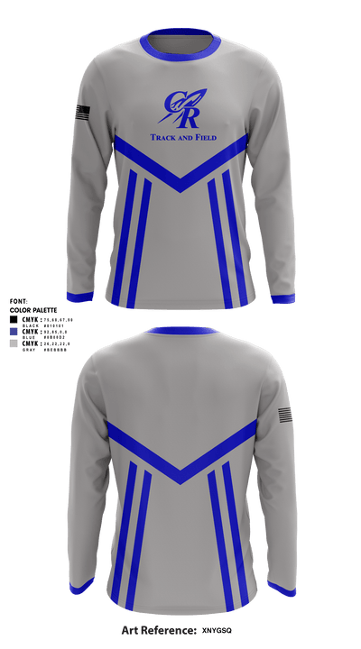 Central High School Track & Field 38219768 Long Sleeve Shooting Shirt - 2