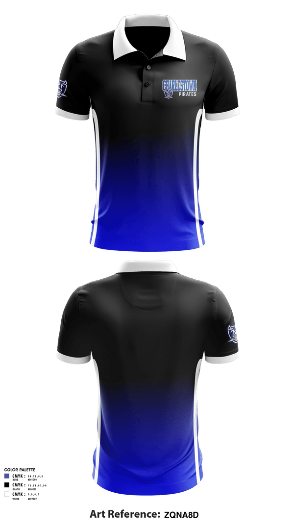 Short Sleeve Performance Polo, Charlestown Pirates, Football, Teamtime, Team time, sublimation, custom sports apparel, team uniforms, spirit wear, spiritwear, sports uniforms, custom shirts, team store, custom team store, fundraiser sports, apparel fundraiser