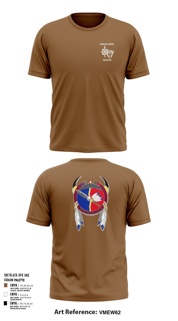 Short Sleeve Performance Shirt, Comanche, 309th MI BN, , Teamtime, Team time, sublimation, custom sports apparel, team uniforms, spirit wear, spiritwear, sports uniforms, custom shirts, team store, custom team store, fundraiser sports, apparel fundraiser