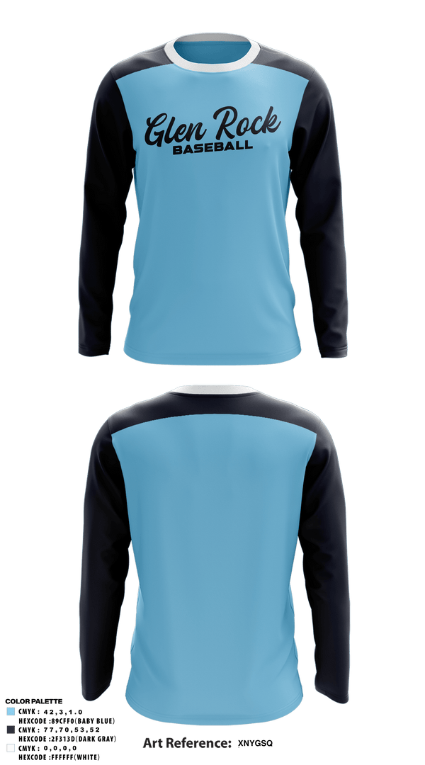 Long Sleeve Performance Shirt, Glen Rock Panthers 12U, Baseball, Teamtime, Team time, sublimation, custom sports apparel, team uniforms, spirit wear, spiritwear, sports uniforms, custom shirts, team store, custom team store, fundraiser sports, apparel fundraiser