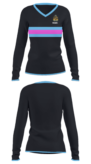 Women's Long Sleeve Vneck Shirt, WBAMC, Softball, Teamtime, Team time, sublimation, custom sports apparel, team uniforms, spirit wear, spiritwear, sports uniforms, custom shirts, team store, custom team store, fundraiser sports, apparel fundraiser