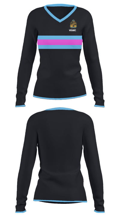 WBAMC 37339182 Women's Long Sleeve V-neck Shirt - 11