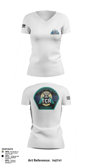 Women's Short Sleeve Vneck Shirt, TCR LE ACADEMY, Police, Teamtime, Team time, sublimation, custom sports apparel, team uniforms, spirit wear, spiritwear, sports uniforms, custom shirts, team store, custom team store, fundraiser sports, apparel fundraiser