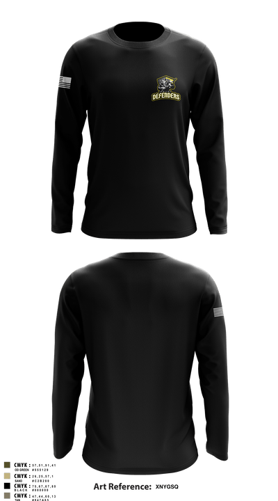 Dallas Defenders 76170912 Long Sleeve Performance Shirt - 1