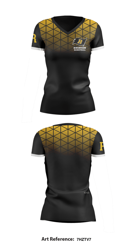 Women's Short Sleeve Vneck Shirt, Riverview High School Basketball, Men's Basketball, Teamtime, Team time, sublimation, custom sports apparel, team uniforms, spirit wear, spiritwear, sports uniforms, custom shirts, team store, custom team store, fundraiser sports, apparel fundraiser