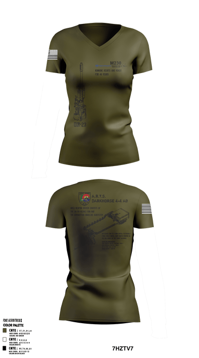 4-4 ARMT 94073583 Women's Short Sleeve V-neck Shirt - 52