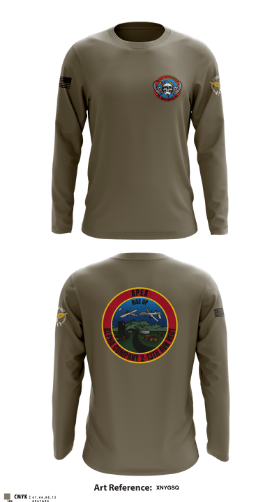 A Co, 2-13th AVN REGT 95713396 Long Sleeve Performance Shirt - 2