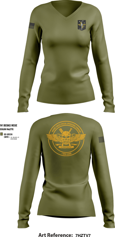 1MRB 68890519 Women's Long Sleeve V-neck Shirt - 14