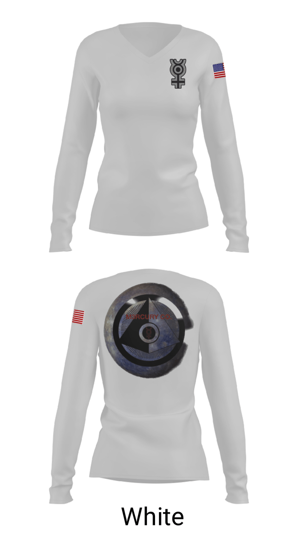 Women's Long Sleeve Vneck Shirt, MERCURY CO., E-Sports, Teamtime, Team time, sublimation, custom sports apparel, team uniforms, spirit wear, spiritwear, sports uniforms, custom shirts, team store, custom team store, fundraiser sports, apparel fundraiser