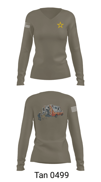 Cavalier Battalion 59114160 Women's Long Sleeve V-neck Shirt - 41