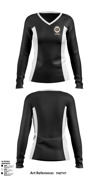 Women's Long Sleeve Vneck Shirt, Armorel High School Cheer, Spirit Store, Teamtime, Team time, sublimation, custom sports apparel, team uniforms, spirit wear, spiritwear, sports uniforms, custom shirts, team store, custom team store, fundraiser sports, apparel fundraiser