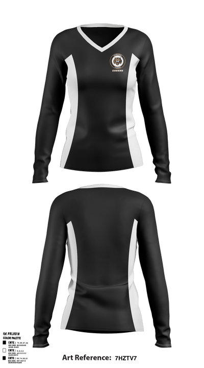 Armorel High School Cheer 7248394 Women's Long Sleeve V-neck Shirt - 1