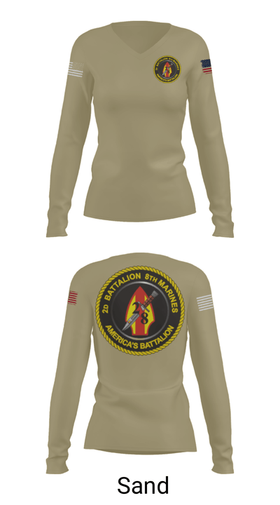 2/8 14118320 Women's Long Sleeve V-neck Shirt - 42