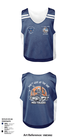 Mens Lacrosse Pinnie, MSU Toledo, Coast Guard, Teamtime, Team time, sublimation, custom sports apparel, team uniforms, spirit wear, spiritwear, sports uniforms, custom shirts, team store, custom team store, fundraiser sports, apparel fundraiser