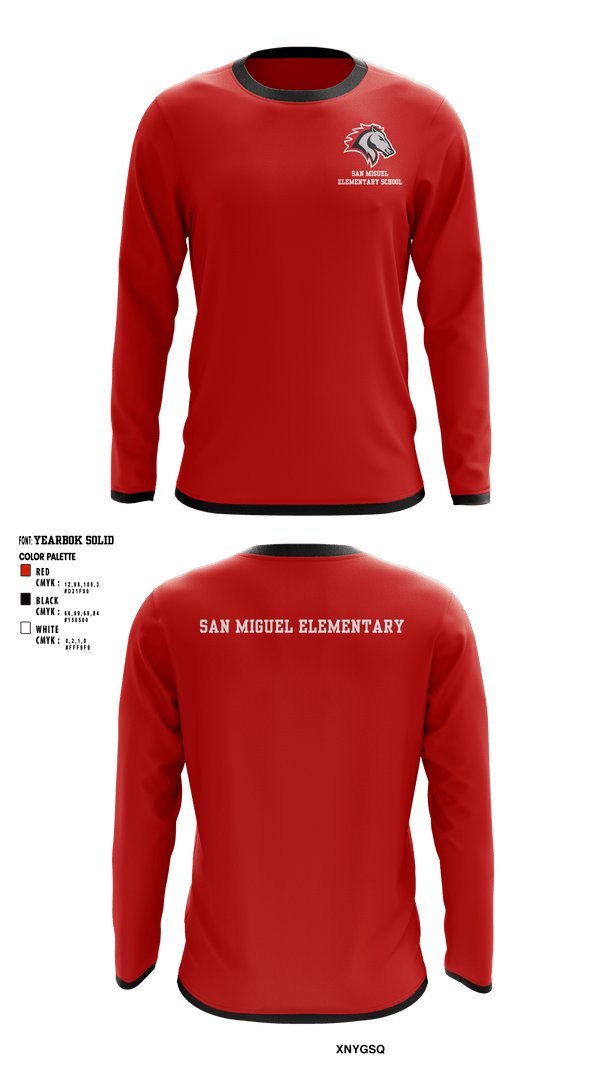 Long Sleeve Performance Shirt, San Miguel Elementary School, , Teamtime, Team time, sublimation, custom sports apparel, team uniforms, spirit wear, spiritwear, sports uniforms, custom shirts, team store, custom team store, fundraiser sports, apparel fundraiser