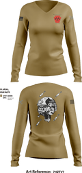 1-111th IN BN 37171288 Women's Long Sleeve V-neck Shirt - 3