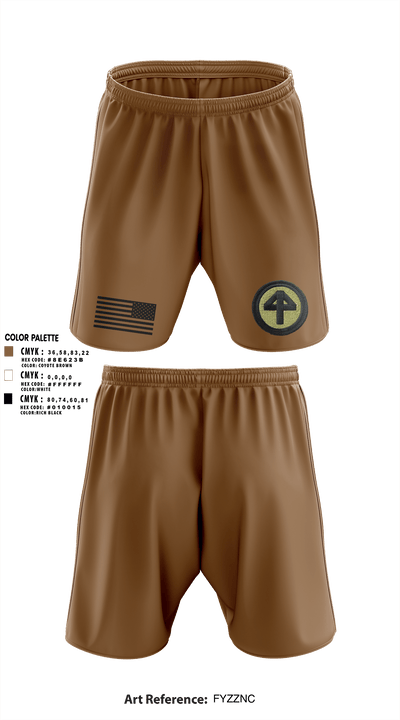 HHC 1-114 Infantry Brigade 59777131 Athletic Shorts With Pockets - 1