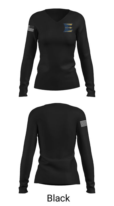 Eastern Lebanon County High School Wrestling 28669591 Women's Long Sleeve V-neck Shirt - 13