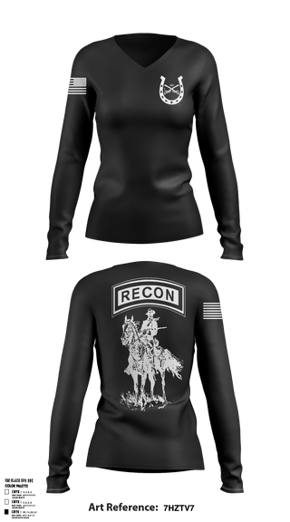 Women's Long Sleeve Vneck Shirt, , National Guard, Teamtime, Team time, sublimation, custom sports apparel, team uniforms, spirit wear, spiritwear, sports uniforms, custom shirts, team store, custom team store, fundraiser sports, apparel fundraiser