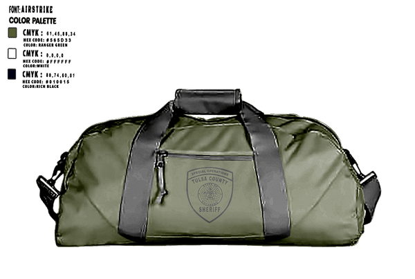 Duffle Bag, Tulsa County Sheriff’s Office Special Weapons and Tactics, Police, Teamtime, Team time, sublimation, custom sports apparel, team uniforms, spirit wear, spiritwear, sports uniforms, custom shirts, team store, custom team store, fundraiser sports, apparel fundraiser