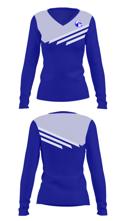 Burke High School Basketball 62603796 Women's Long Sleeve V-neck Shirt - 26
