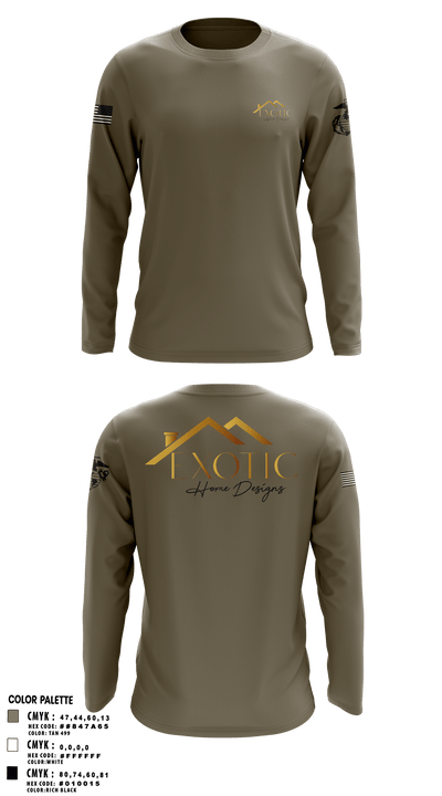 Exotic home designs 63002040 Long Sleeve Performance Shirt - 22