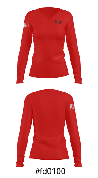 Women's Long Sleeve Vneck Shirt, Hibriten High School Wrestling, Wrestling, Teamtime, Team time, sublimation, custom sports apparel, team uniforms, spirit wear, spiritwear, sports uniforms, custom shirts, team store, custom team store, fundraiser sports, apparel fundraiser