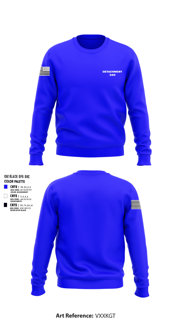 Crew Neck Sweatshirt, Detachment 340, Air Force, Teamtime, Team time, sublimation, custom sports apparel, team uniforms, spirit wear, spiritwear, sports uniforms, custom shirts, team store, custom team store, fundraiser sports, apparel fundraiser