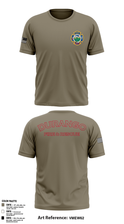 Durango Fire Protection District 71199400 Short Sleeve Performance Shirt - 1