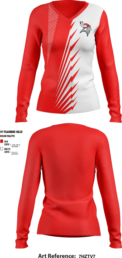 undefined Women's Long Sleeve V-neck Shirt - 1