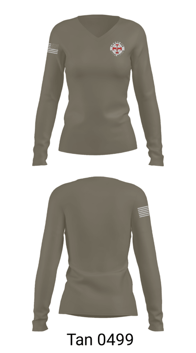 Ghost Med 32918905 Women's Long Sleeve V-neck Shirt - 39