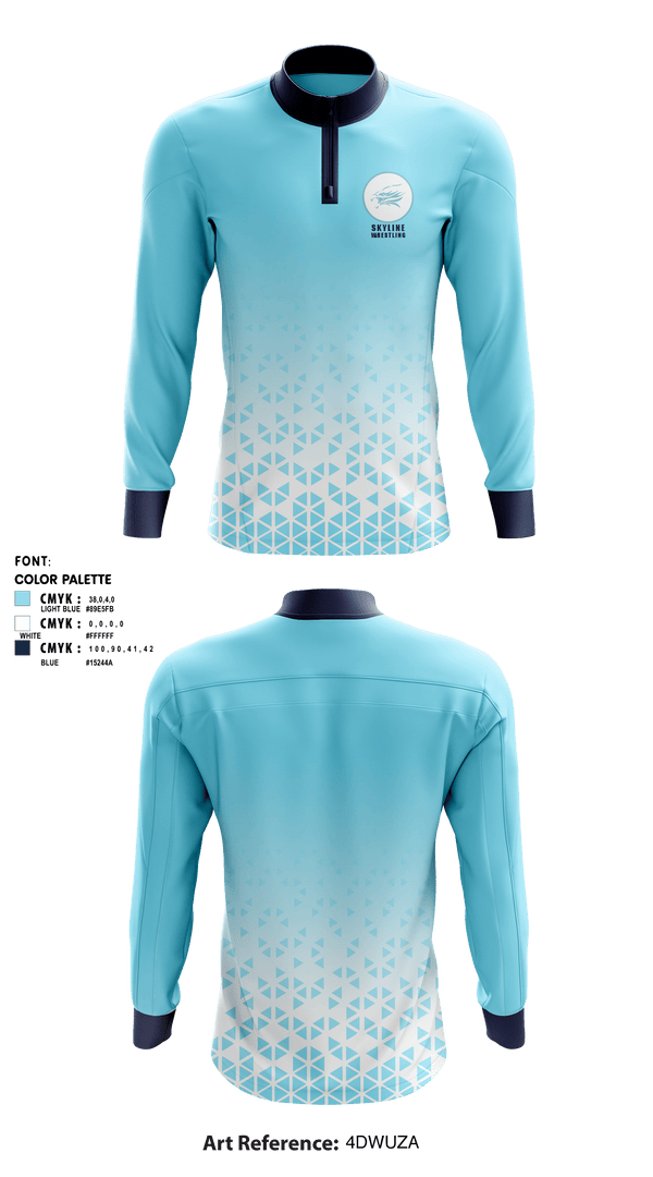 Quarter Zip Jacket, Skyline High School Wrestling, Wrestling, Teamtime, Team time, sublimation, custom sports apparel, team uniforms, spirit wear, spiritwear, sports uniforms, custom shirts, team store, custom team store, fundraiser sports, apparel fundraiser
