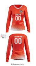 Ogilvie High School Volleyball 29026431 Women's Long Sleeve V-neck Shirt - 1