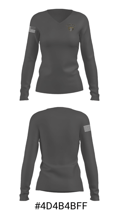 Oakland University Golf 96928168 Women's Long Sleeve V-neck Shirt - 36