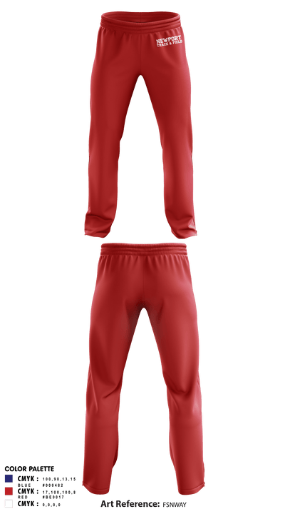 Newport High School Track & Field 49757231 Sweatpants - 2