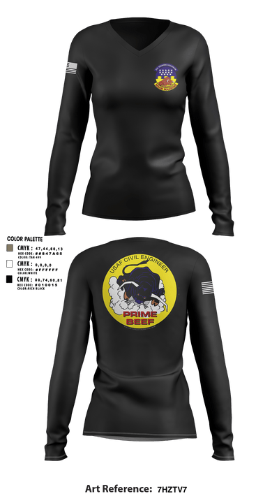 undefined Women's Long Sleeve V-neck Shirt - 3