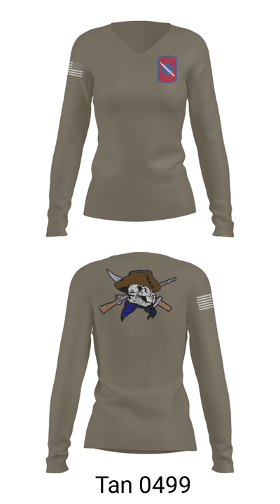 2-153 Infantry Battalion, Intel Section/S2 58885327 Women's Long Sleeve V-neck Shirt - 41
