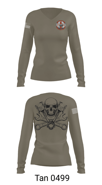 1st Battalion 10th Marines 30175509 Women's Long Sleeve V-neck Shirt - 47