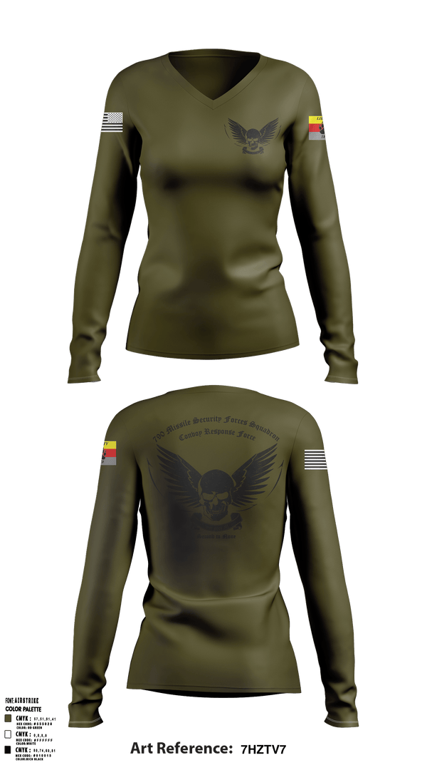 Women's Long Sleeve Vneck Shirt, , Air Force, Teamtime, Team time, sublimation, custom sports apparel, team uniforms, spirit wear, spiritwear, sports uniforms, custom shirts, team store, custom team store, fundraiser sports, apparel fundraiser
