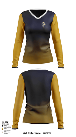 Women's Long Sleeve Vneck Shirt, Christ'S Household Of Faith High School, Spirit Store, Teamtime, Team time, sublimation, custom sports apparel, team uniforms, spirit wear, spiritwear, sports uniforms, custom shirts, team store, custom team store, fundraiser sports, apparel fundraiser