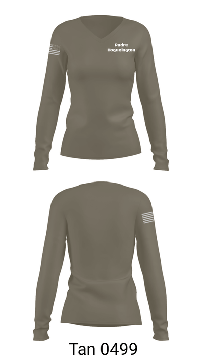 Padre Hogueington 20638164 Women's Long Sleeve V-neck Shirt - 41