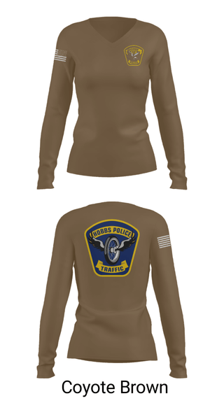 Women's Long Sleeve Vneck Shirt, , Police, Teamtime, Team time, sublimation, custom sports apparel, team uniforms, spirit wear, spiritwear, sports uniforms, custom shirts, team store, custom team store, fundraiser sports, apparel fundraiser