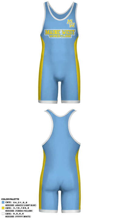 Maine West High School Wrestling 22362554 Wrestling Singlet - 1