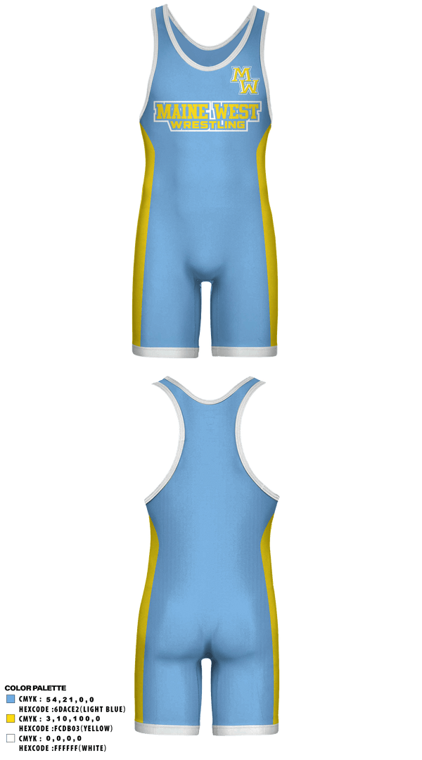 Wrestling Singlet, Maine West High School Wrestling, Wrestling, Teamtime, Team time, sublimation, custom sports apparel, team uniforms, spirit wear, spiritwear, sports uniforms, custom shirts, team store, custom team store, fundraiser sports, apparel fundraiser