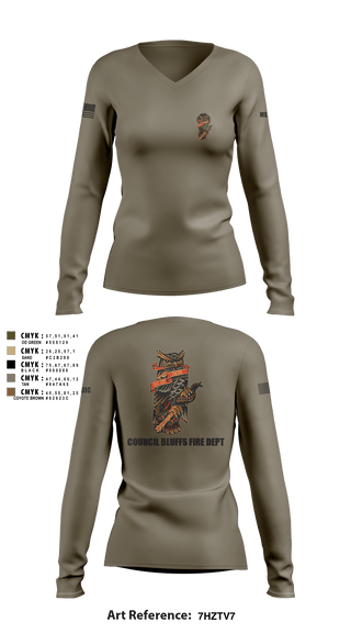Women's Long Sleeve Vneck Shirt, , Fire Department, Teamtime, Team time, sublimation, custom sports apparel, team uniforms, spirit wear, spiritwear, sports uniforms, custom shirts, team store, custom team store, fundraiser sports, apparel fundraiser